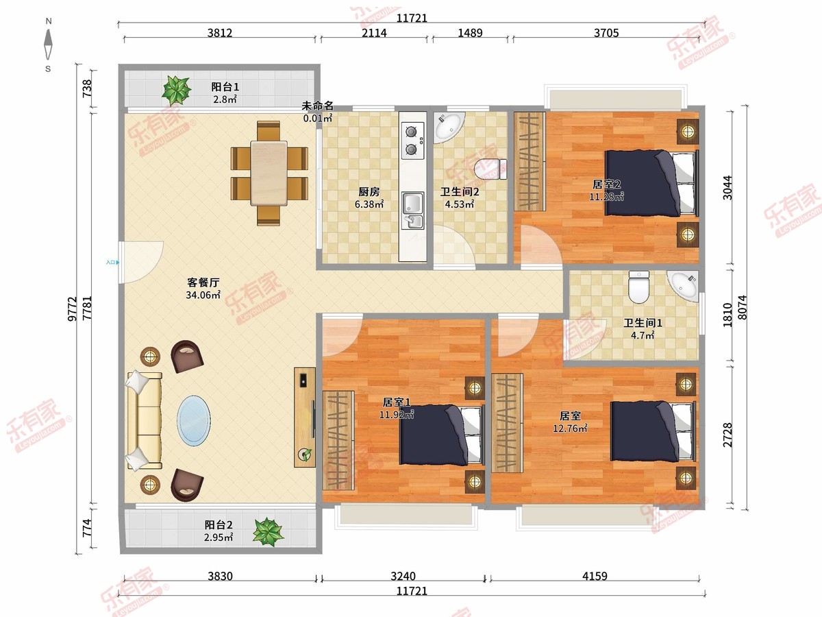 碧桂园翡翠明珠雅苑二区户型图