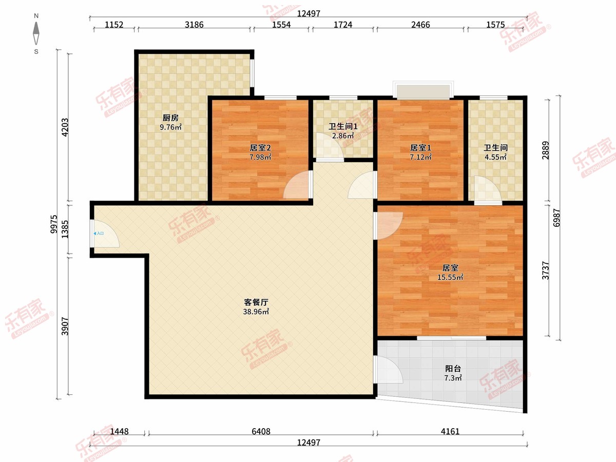 星汇华轩 3房2厅2卫 95㎡-佛山星汇华轩租房