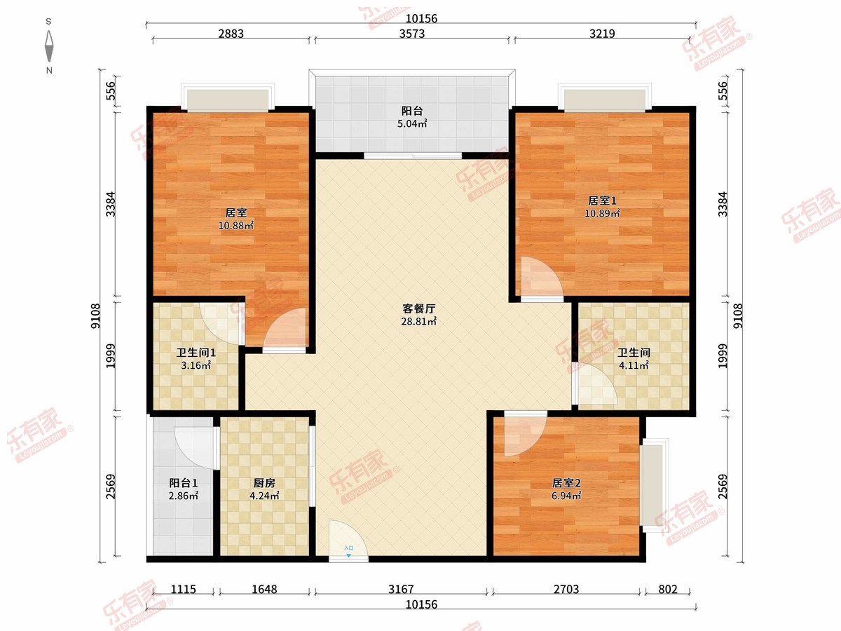 恒大帝景 3房2厅2卫 98.38㎡-佛山恒大帝景二手房