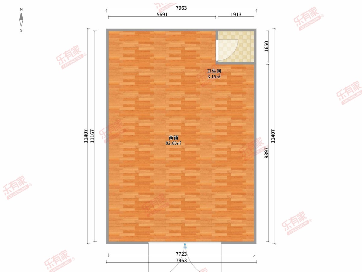 天地源·御湾雅墅 1房0厅1卫0厨0阳94.7m² 北