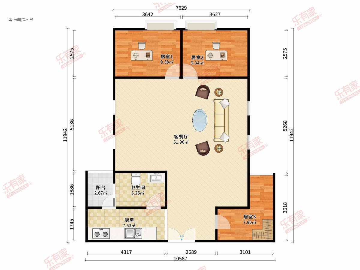 利和国际公寓户型图