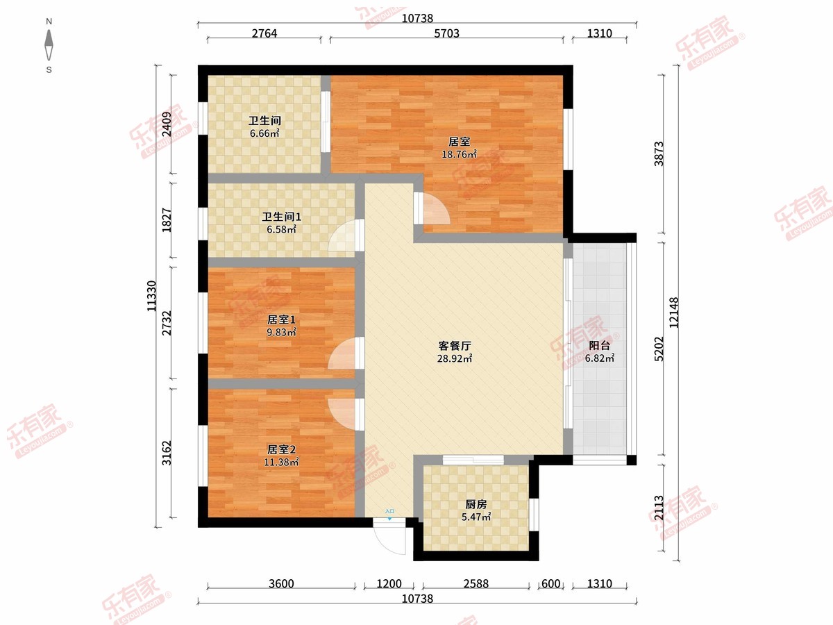 电建洺悦府户型图