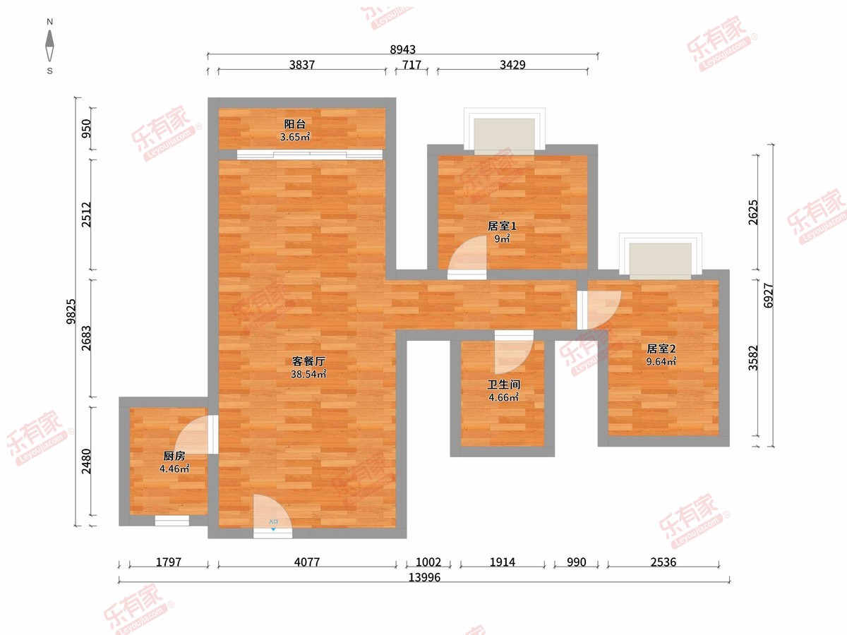 兆鑫汇金广场二期B栋户型图