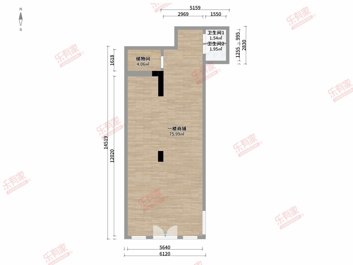 悦盈新城 3房0厅2卫0厨0阳105.0m² 北