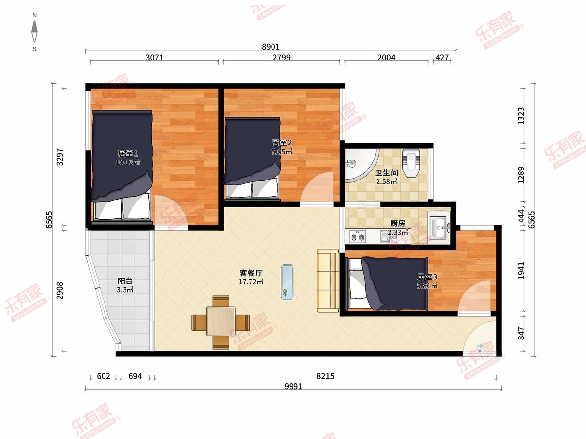 高正豪景花园户型图