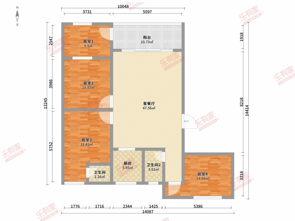 共和花园 4房2厅2卫 160㎡-深圳共和花园租房