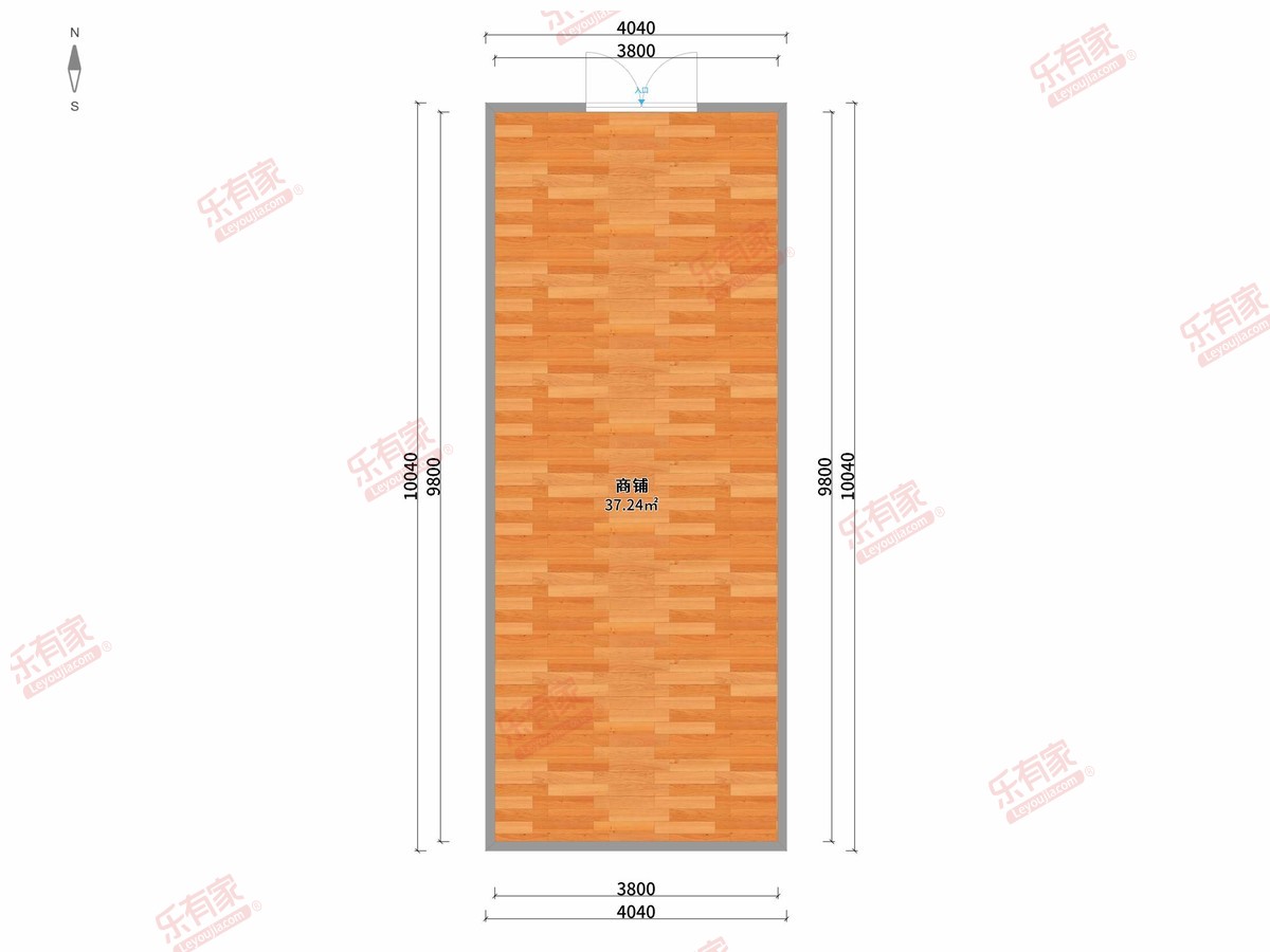 恒大龙郡花园 1房0厅0卫0厨0阳43.64m² 北