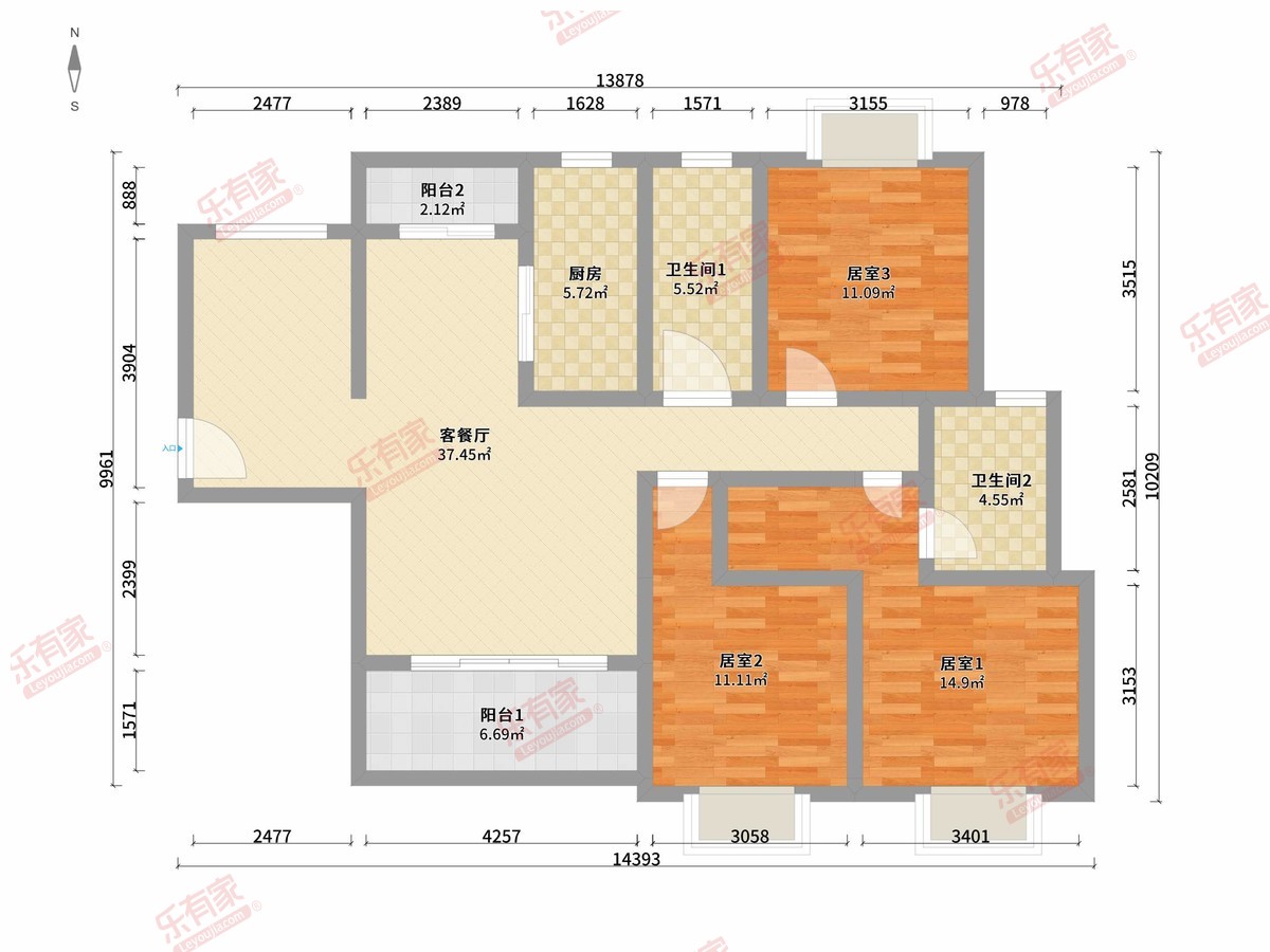 文信朗庭户型图