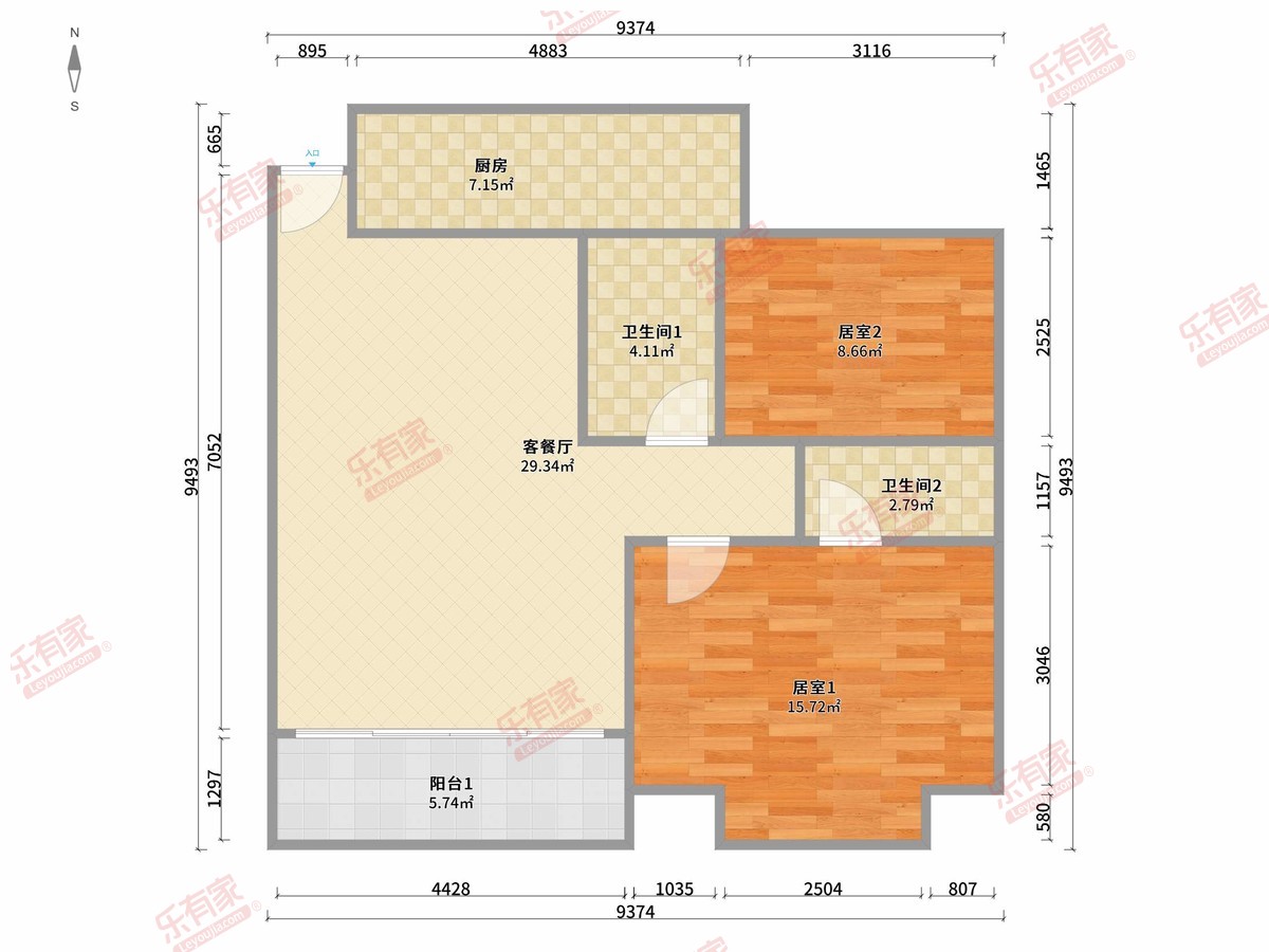 石竹新花园户型图