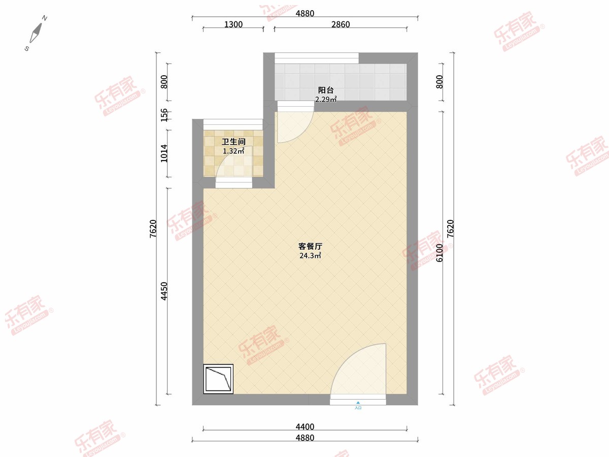 远洋广场 2房2厅1卫 56.96㎡-中山远洋广场二手房