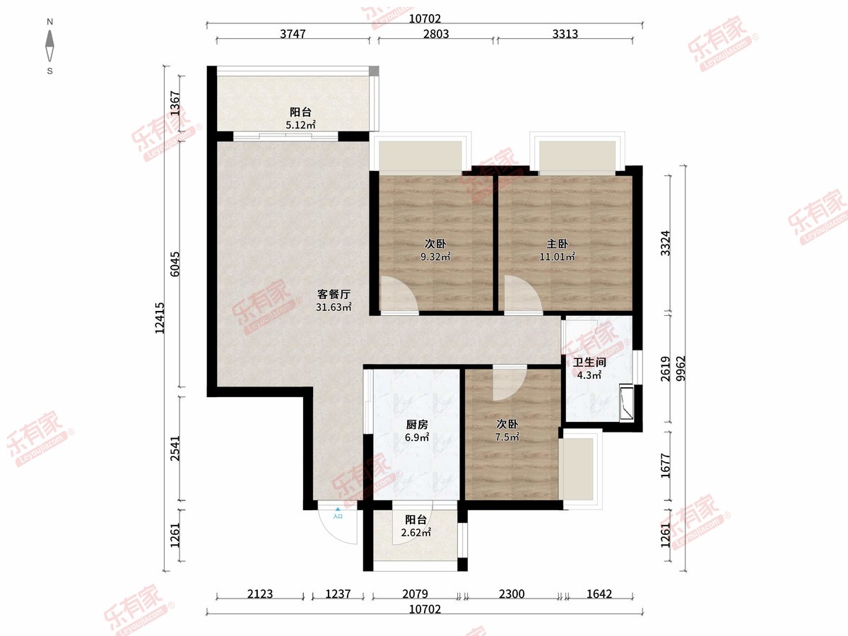 时代廊桥花园2期户型图