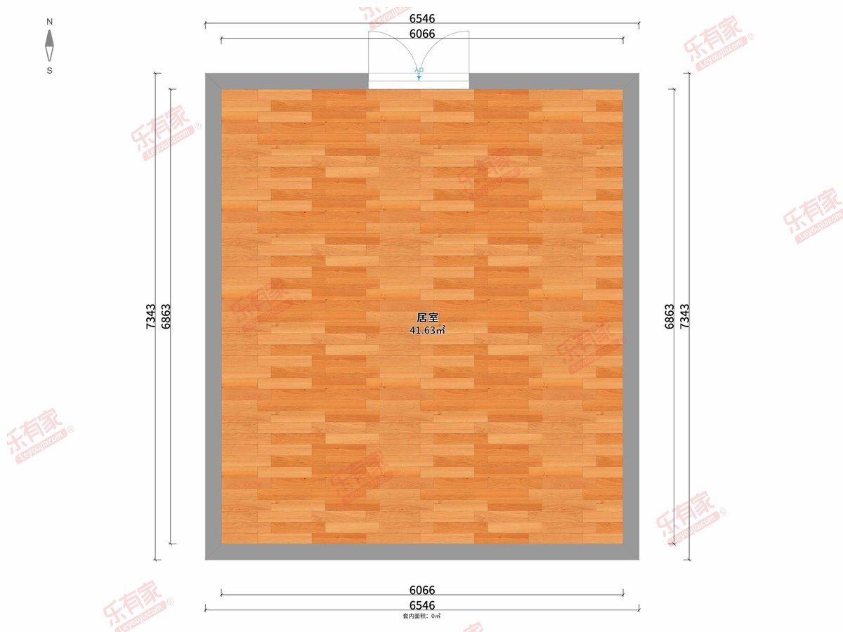 华强城 1房0厅0卫0厨0阳44.68m² 西