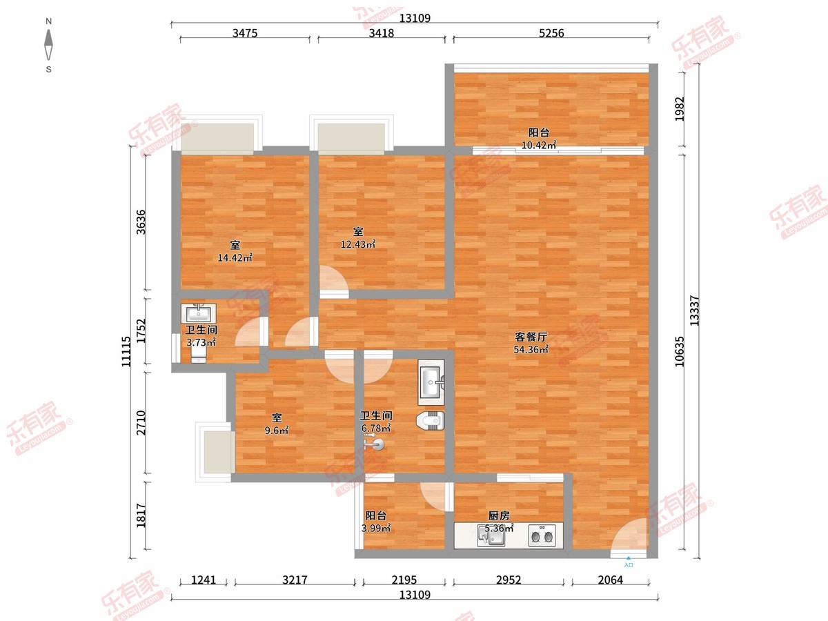 方直城市时代户型图