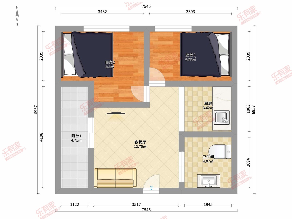 鸿都公寓户型图
