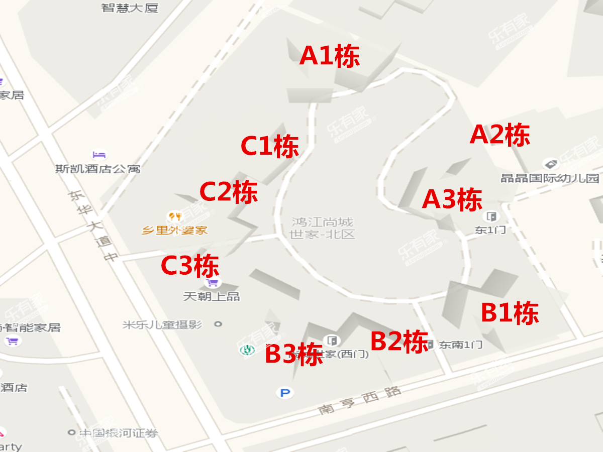 鸿江·尚城世家沙盘图