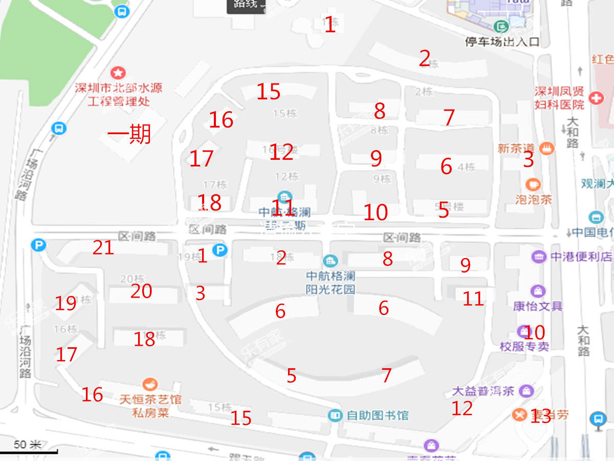 中航格澜花园(内场)沙盘图