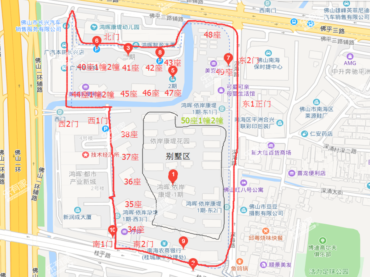 依岸康堤花园沙盘图