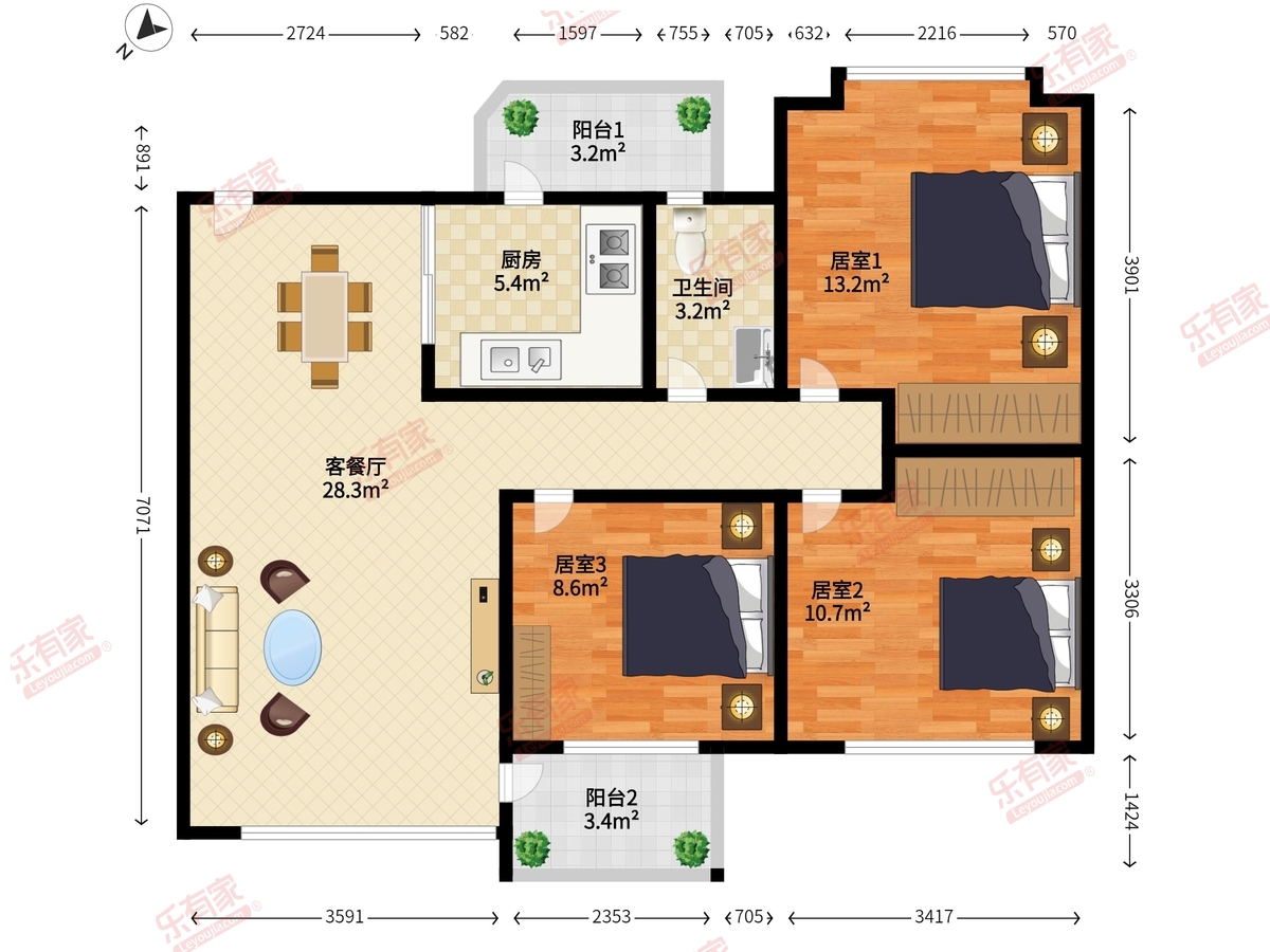 长城里程家园户型图