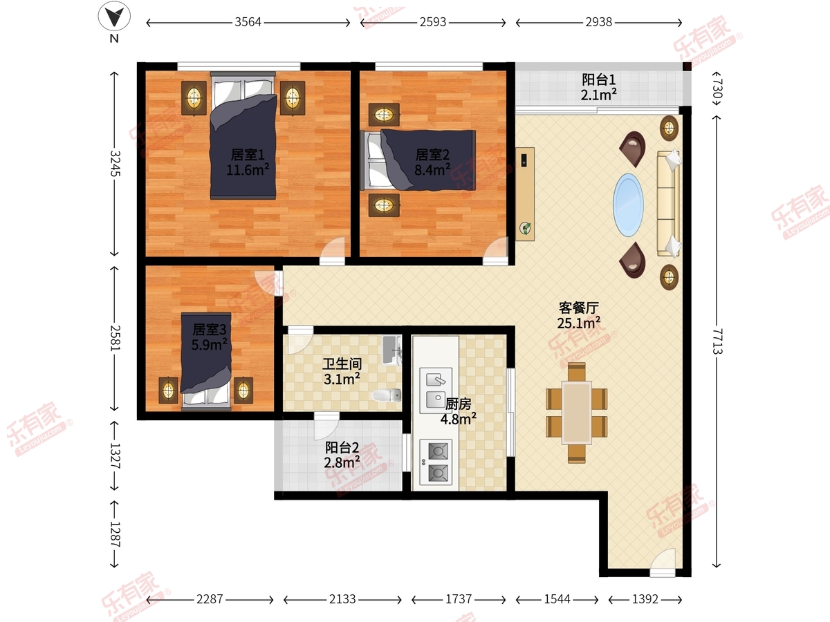 绿景香颂花园户型图