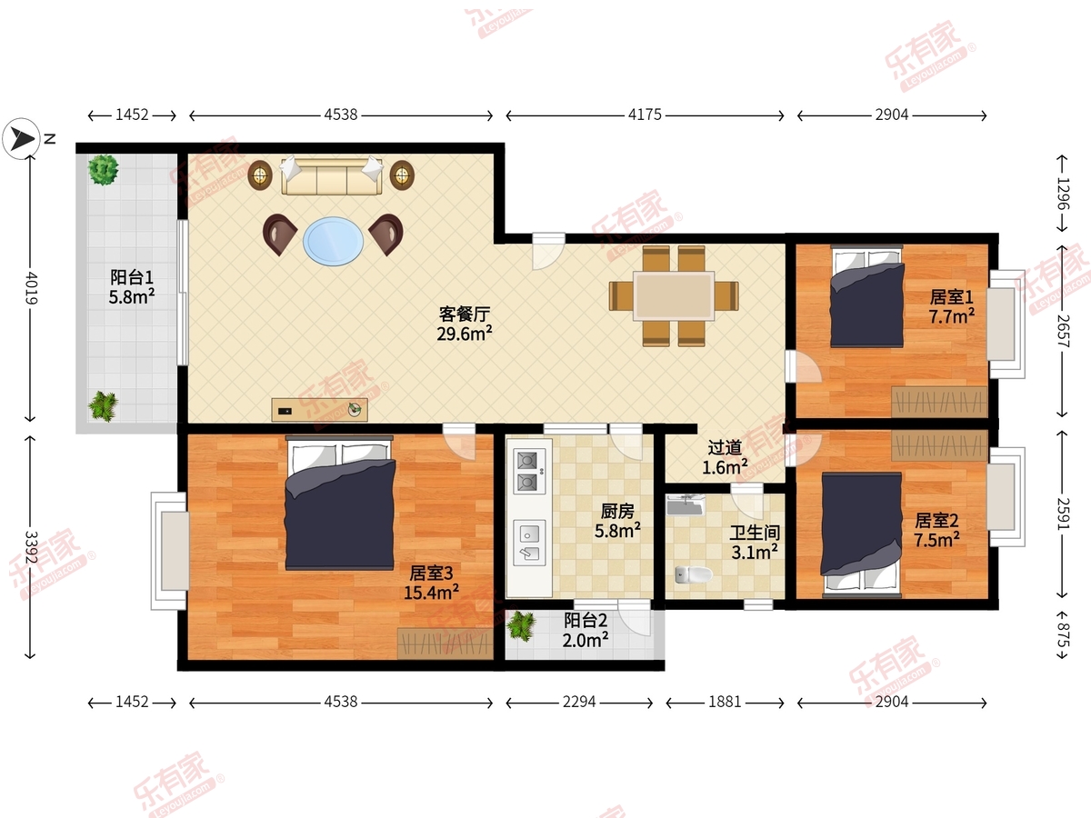 风和日丽花园二期户型图