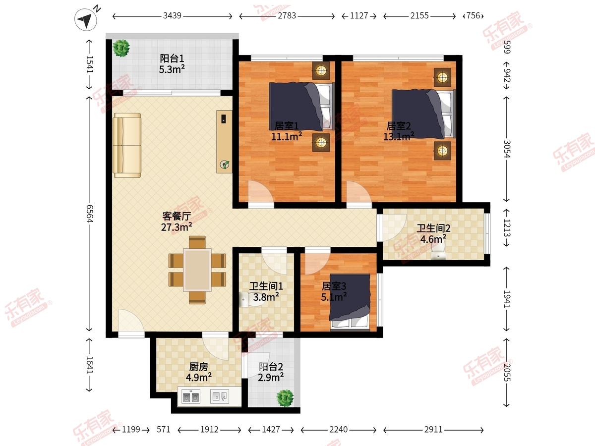 前城滨海花园户型图