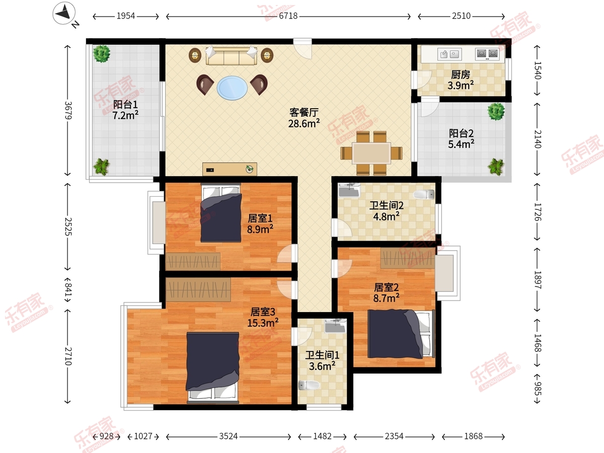 缤纷世界花园户型图