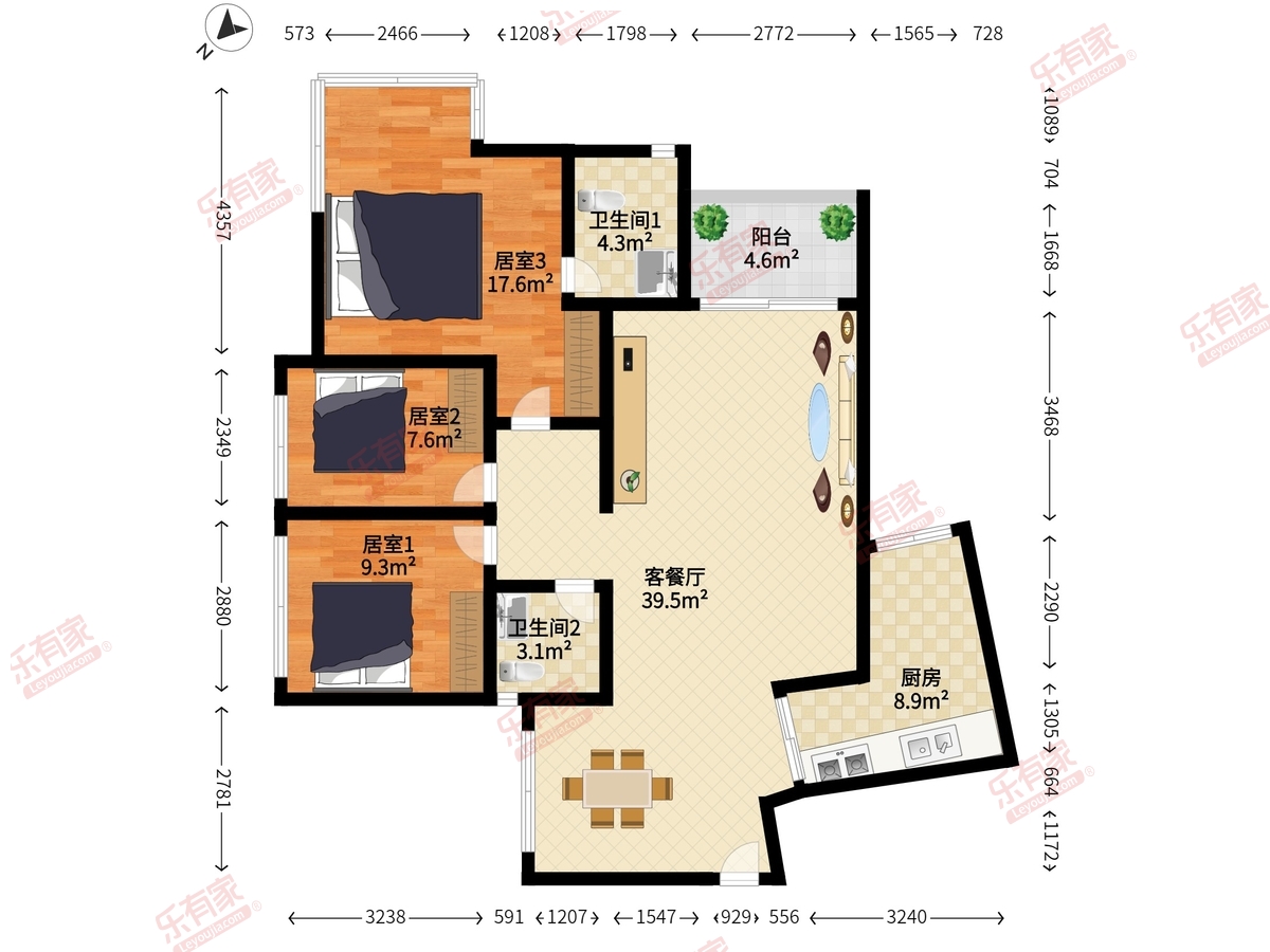 后海公馆户型图