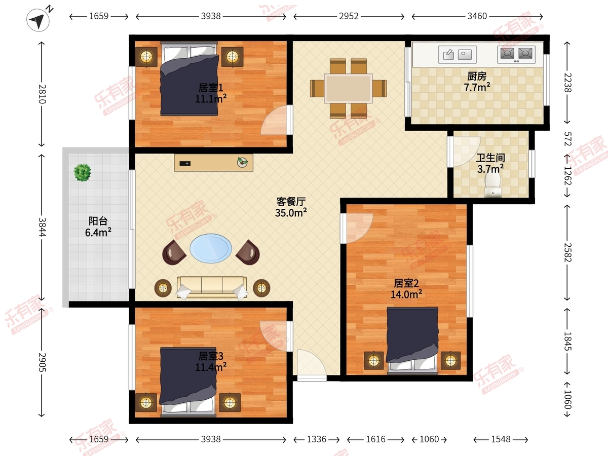 弘雅花园二期户型图