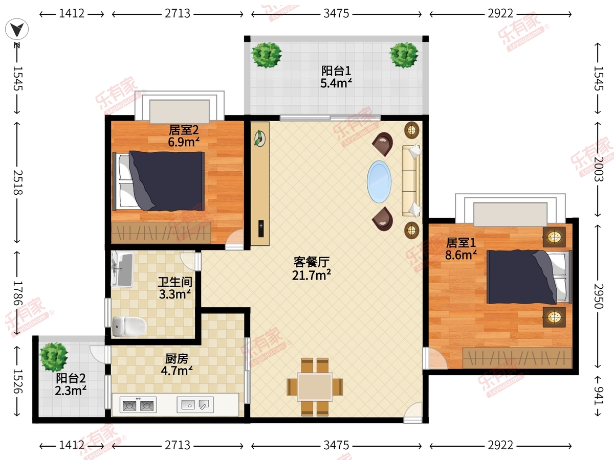 中森茗苑户型图