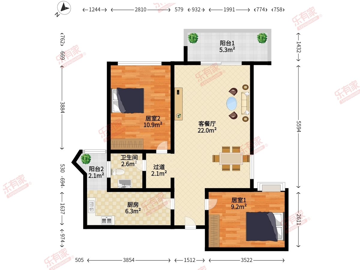中海阳光玫瑰园户型图