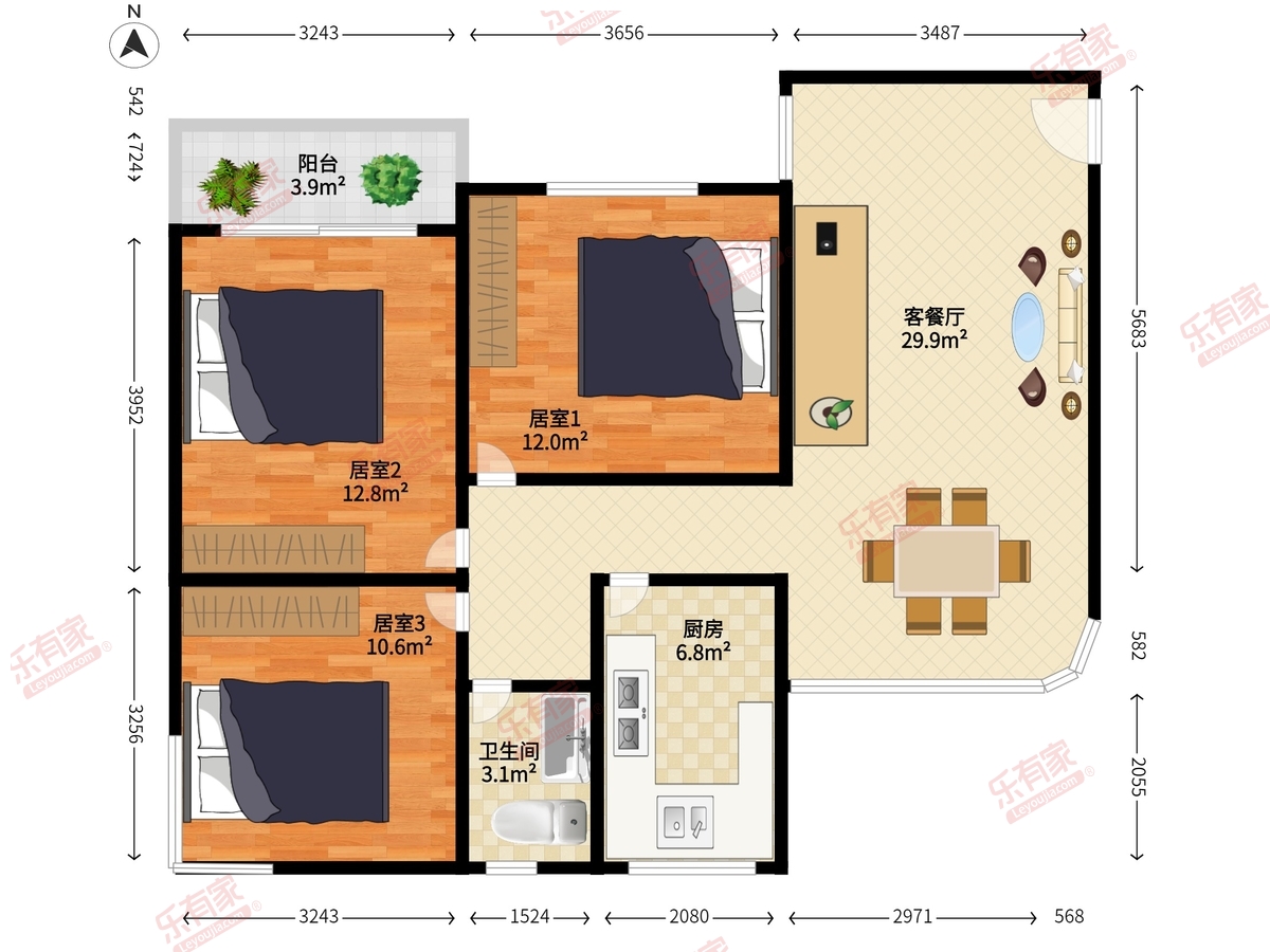 港莲一村户型图