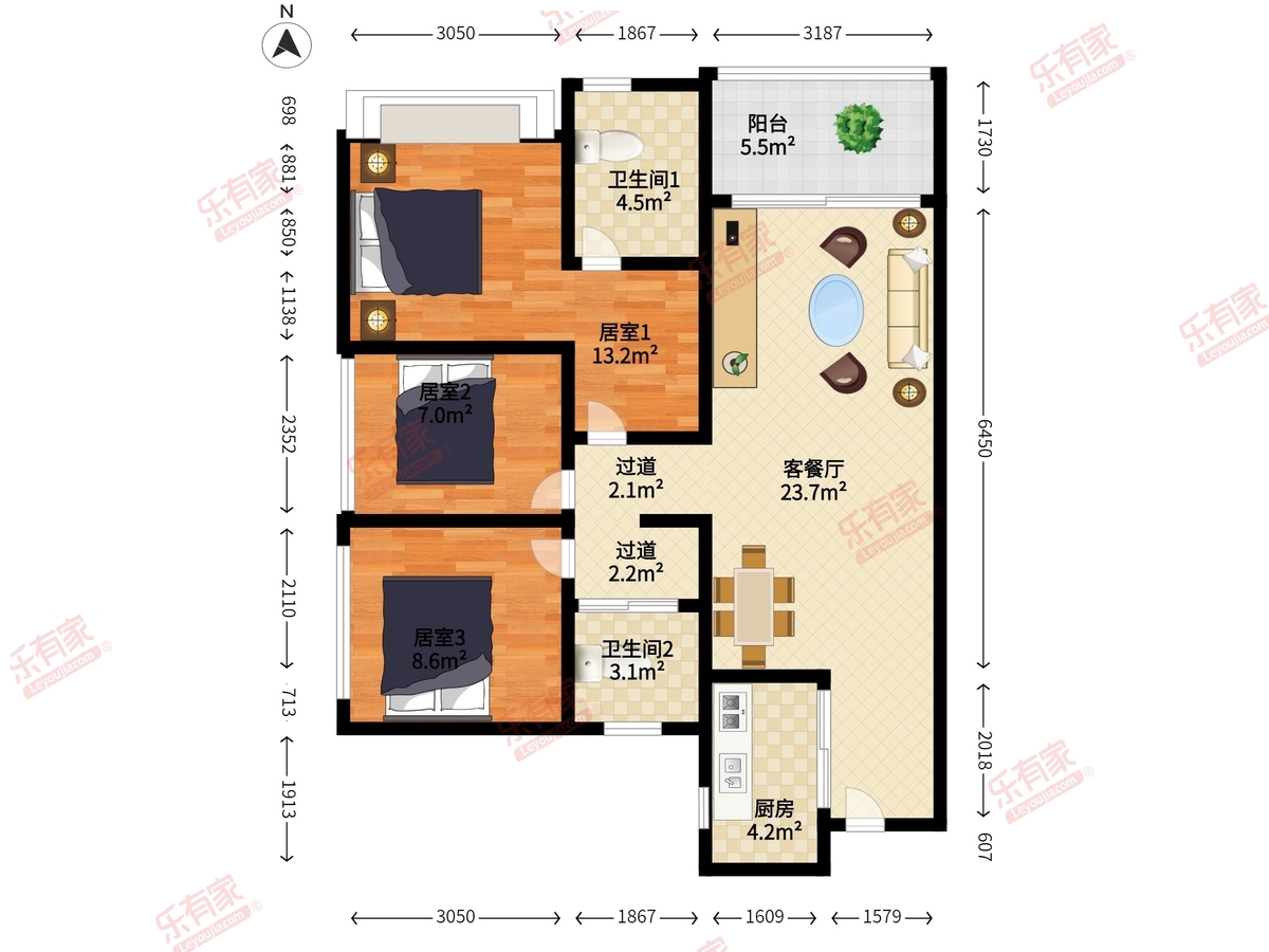 万科金域中央户型图