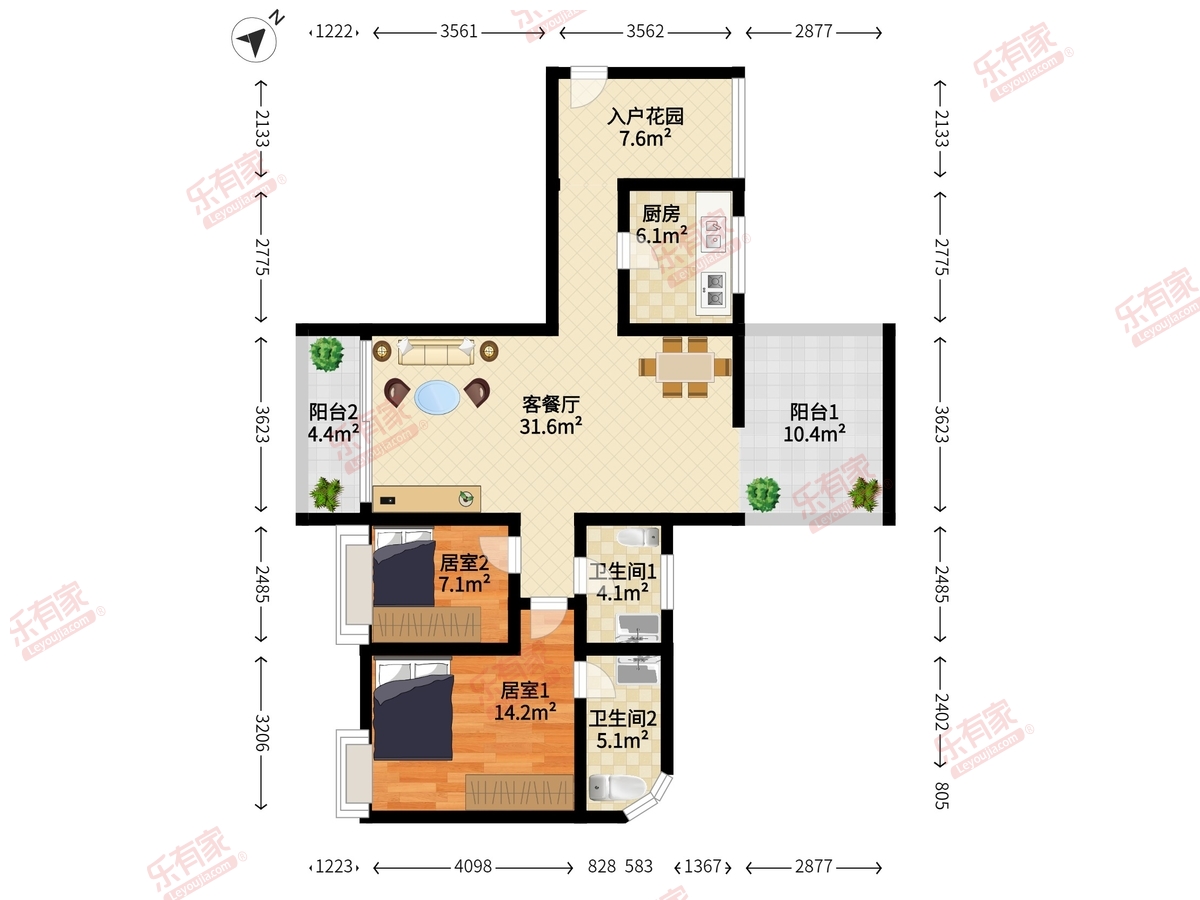 雍景园国际公馆户型图