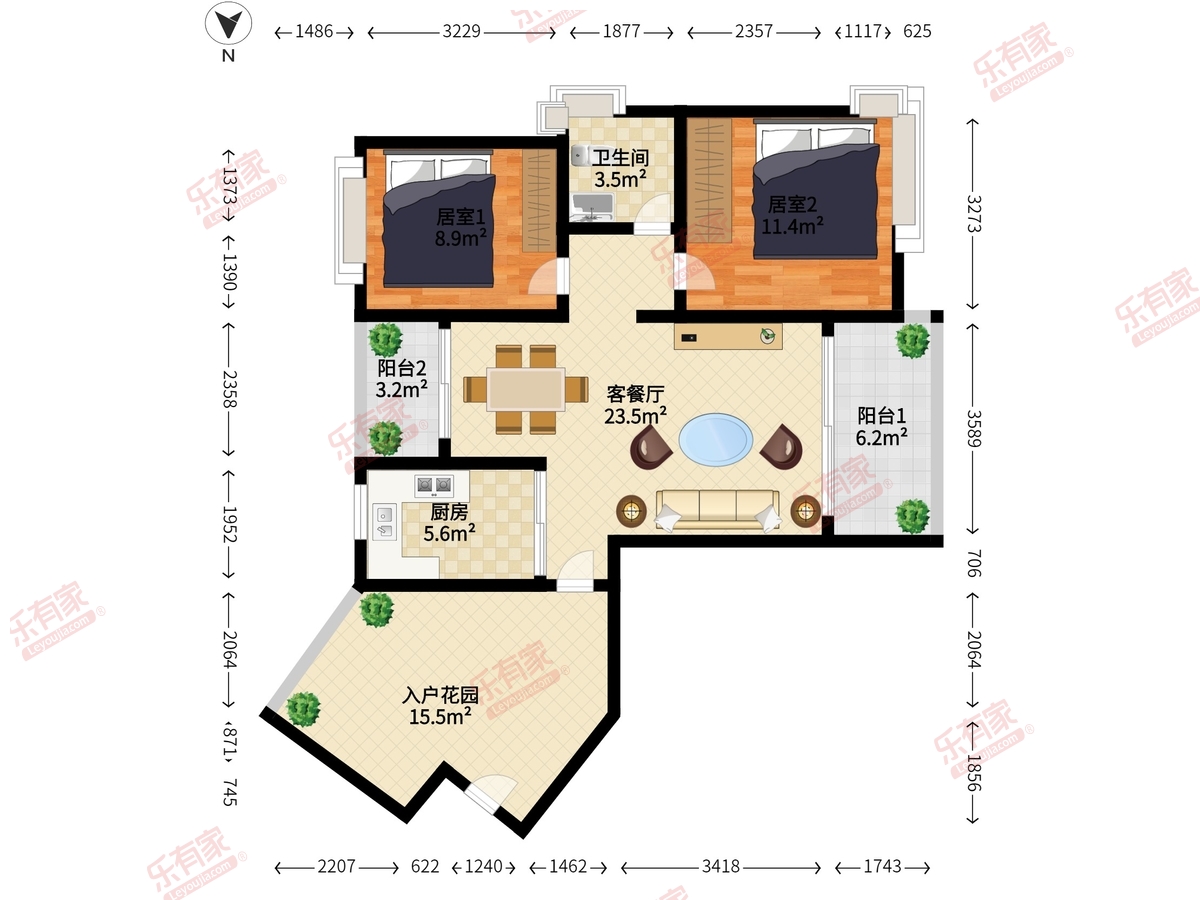 美岸栖庭户型图