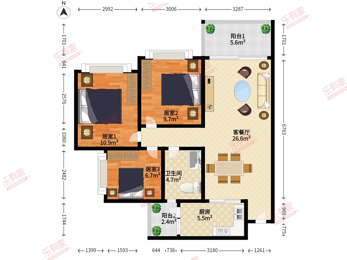 合景方圆叠翠峰户型图