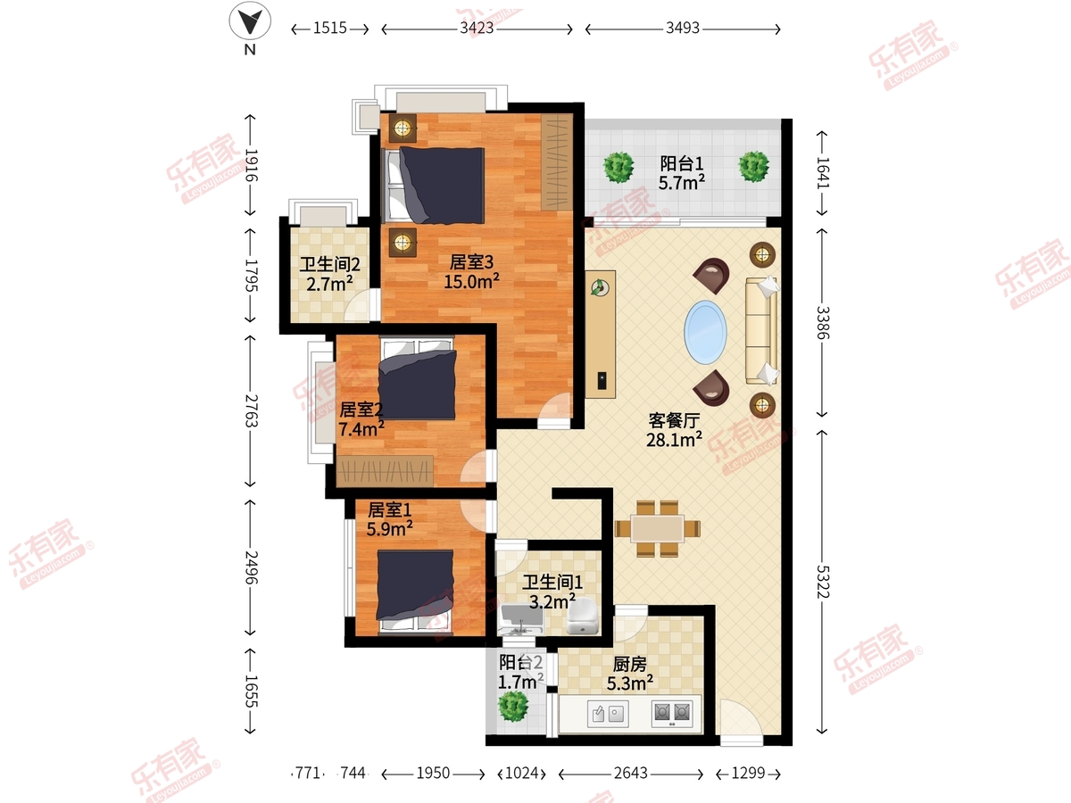 国鹏润德学府户型图