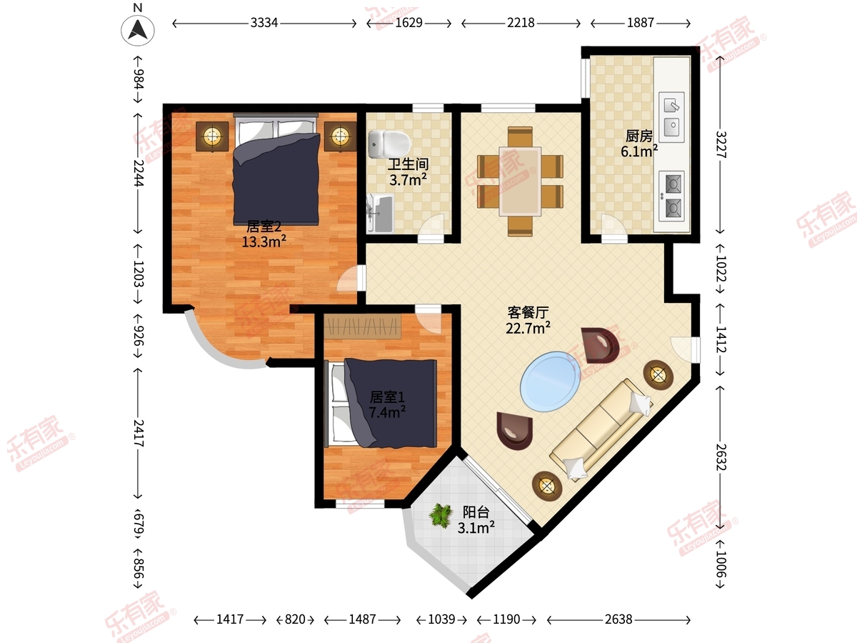 皇岗花园大厦户型图