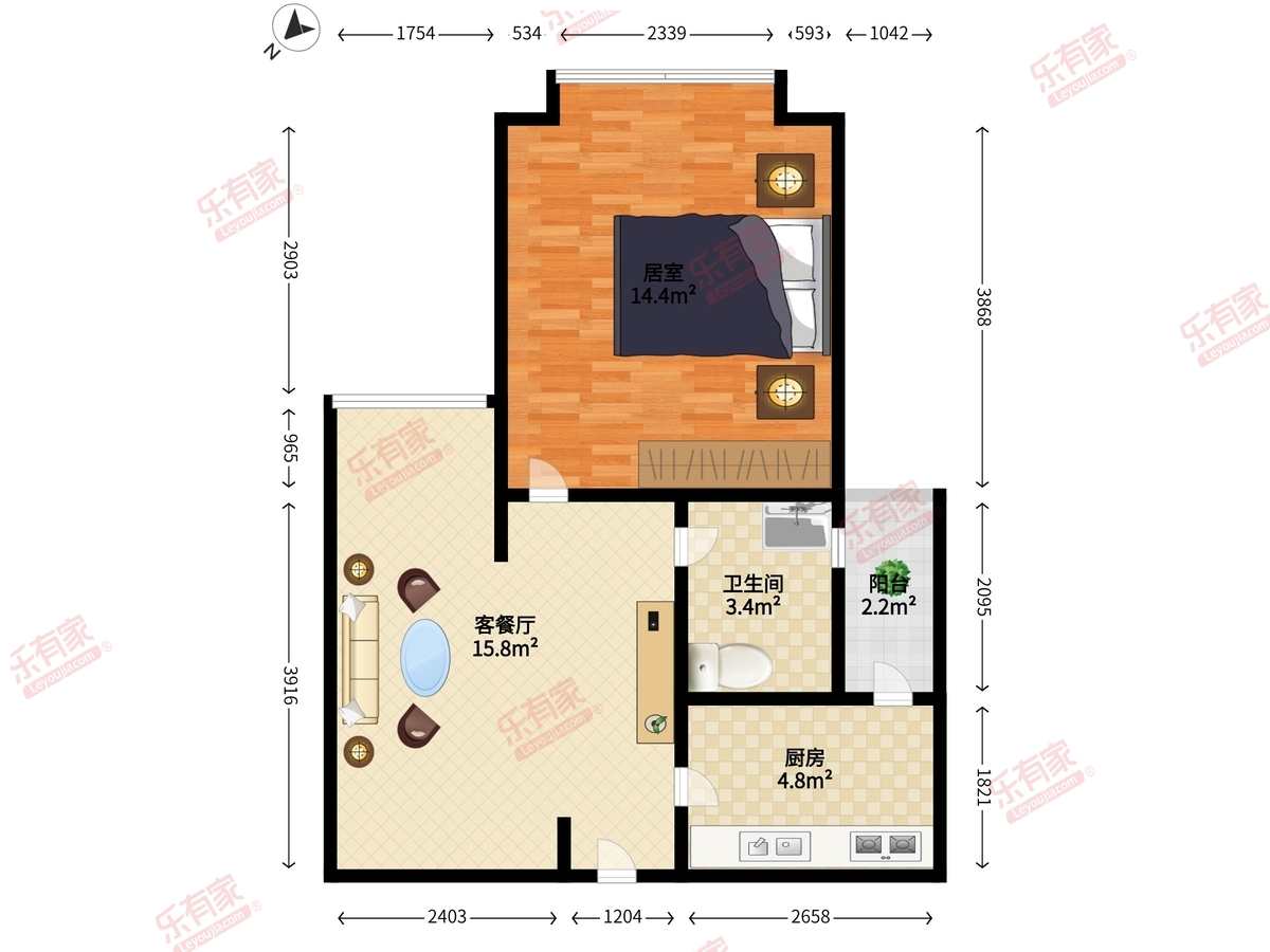 信和爱琴居户型图