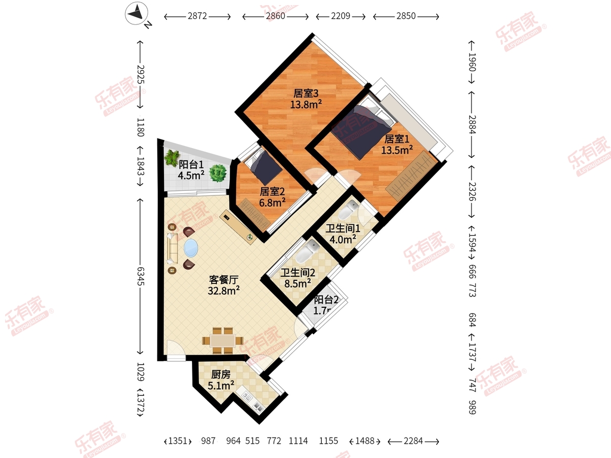 鸿景园户型图