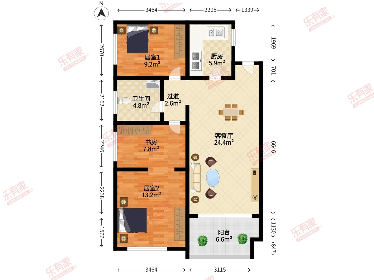 金地国际公寓户型图