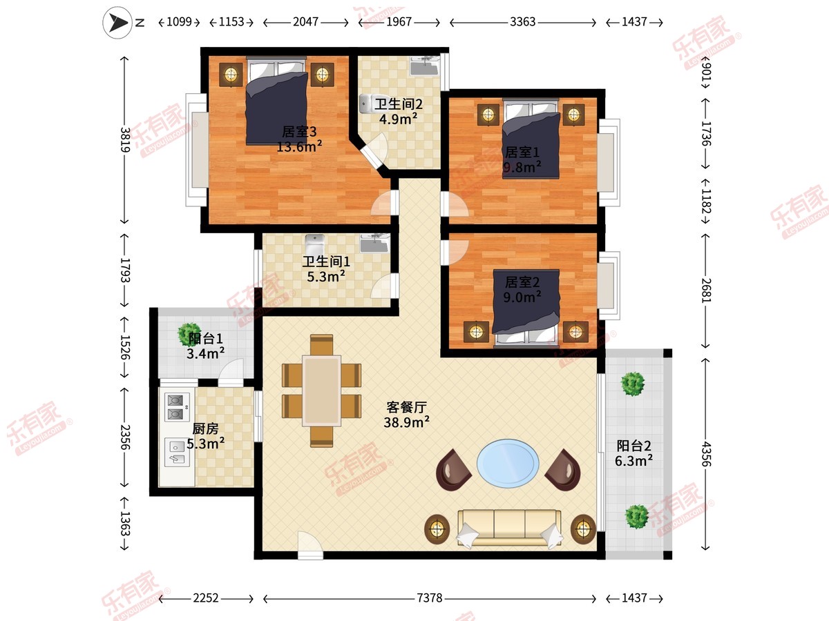 育德佳园一二期户型图
