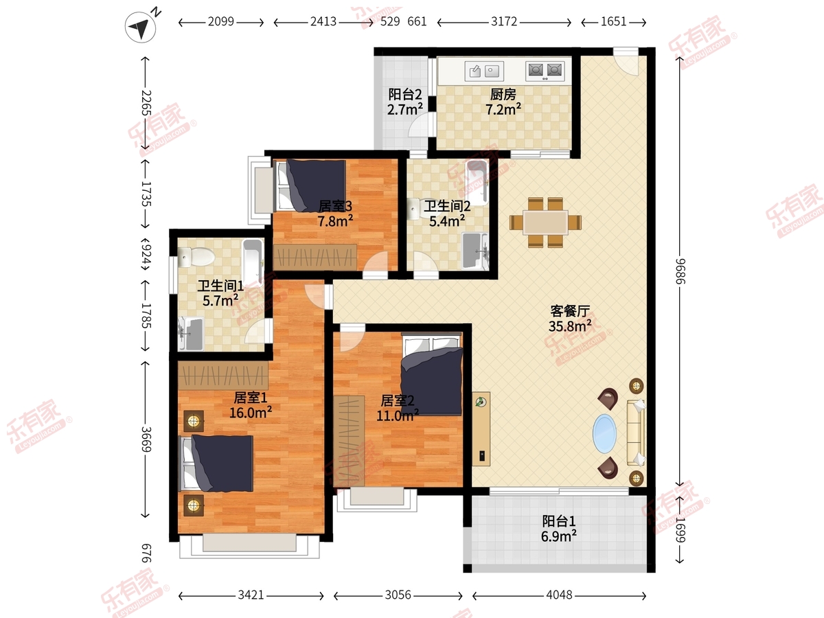 大信君汇湾户型图