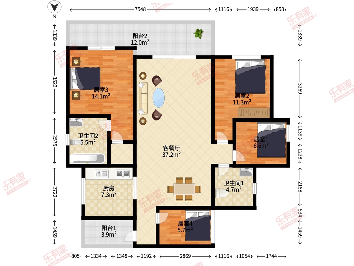 远洋城美域（A16）户型图