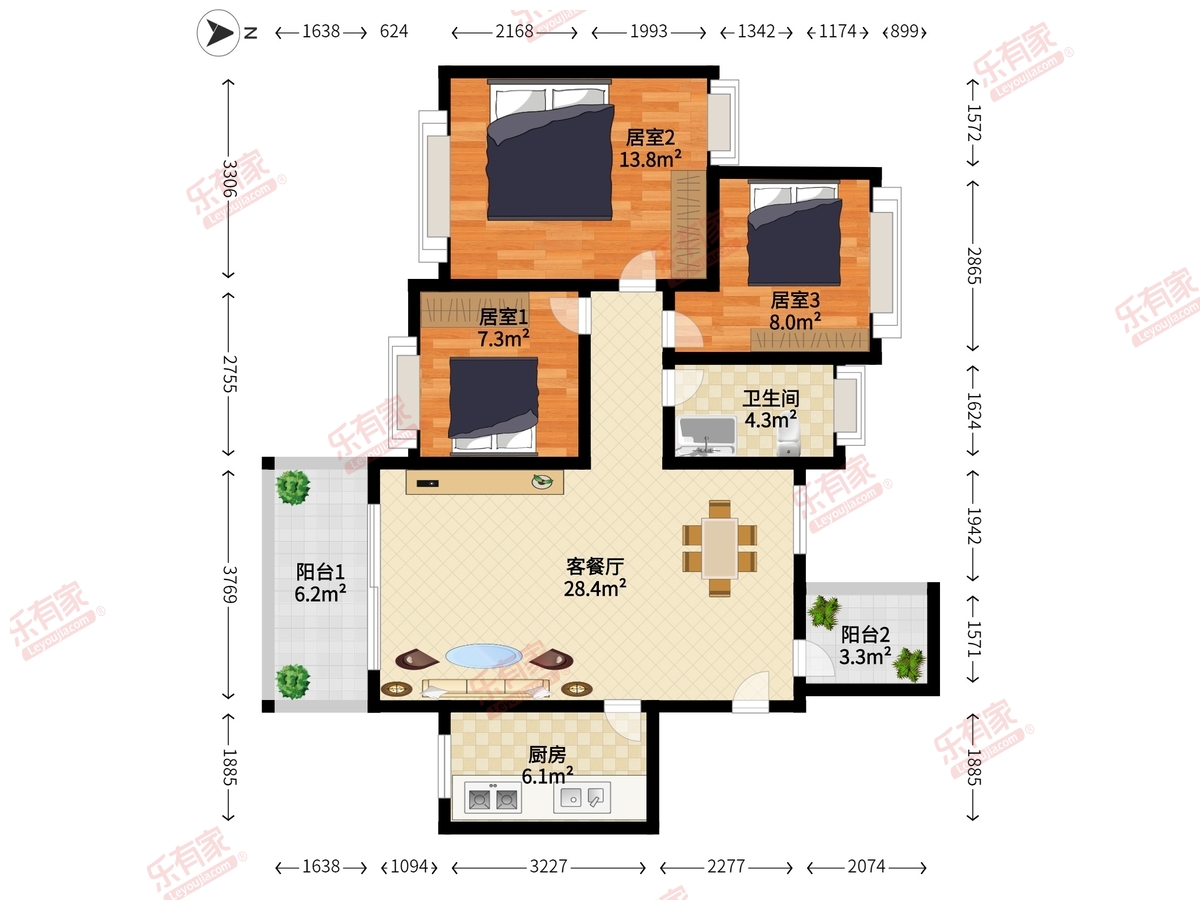 敏捷春天花园户型图