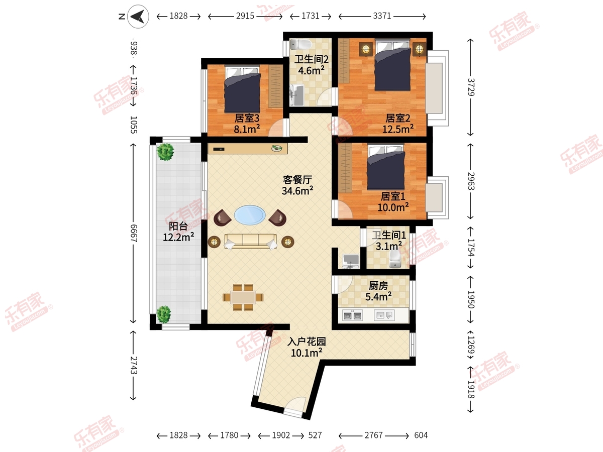 缘水岸户型图