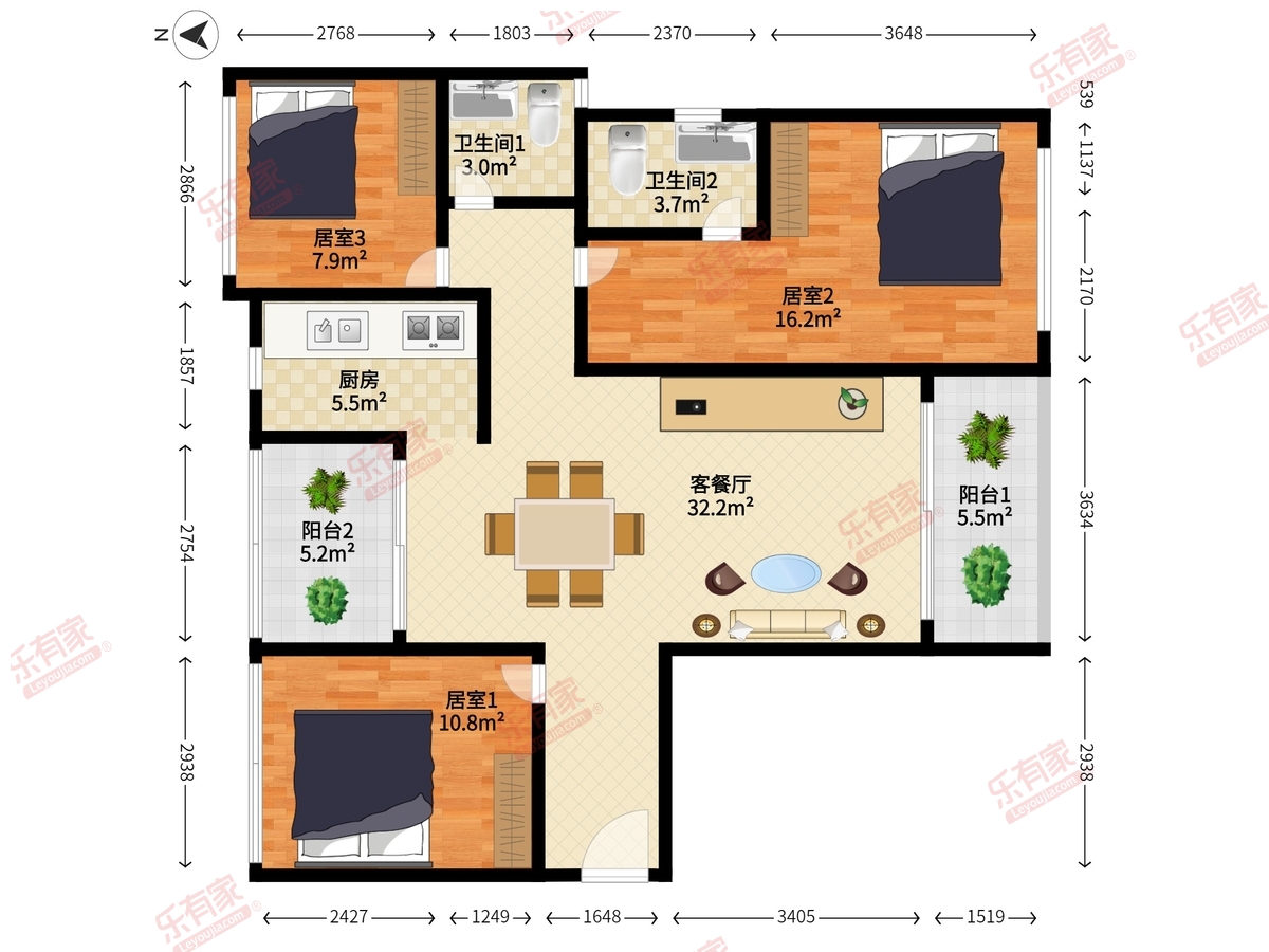 鹏惠花园户型图