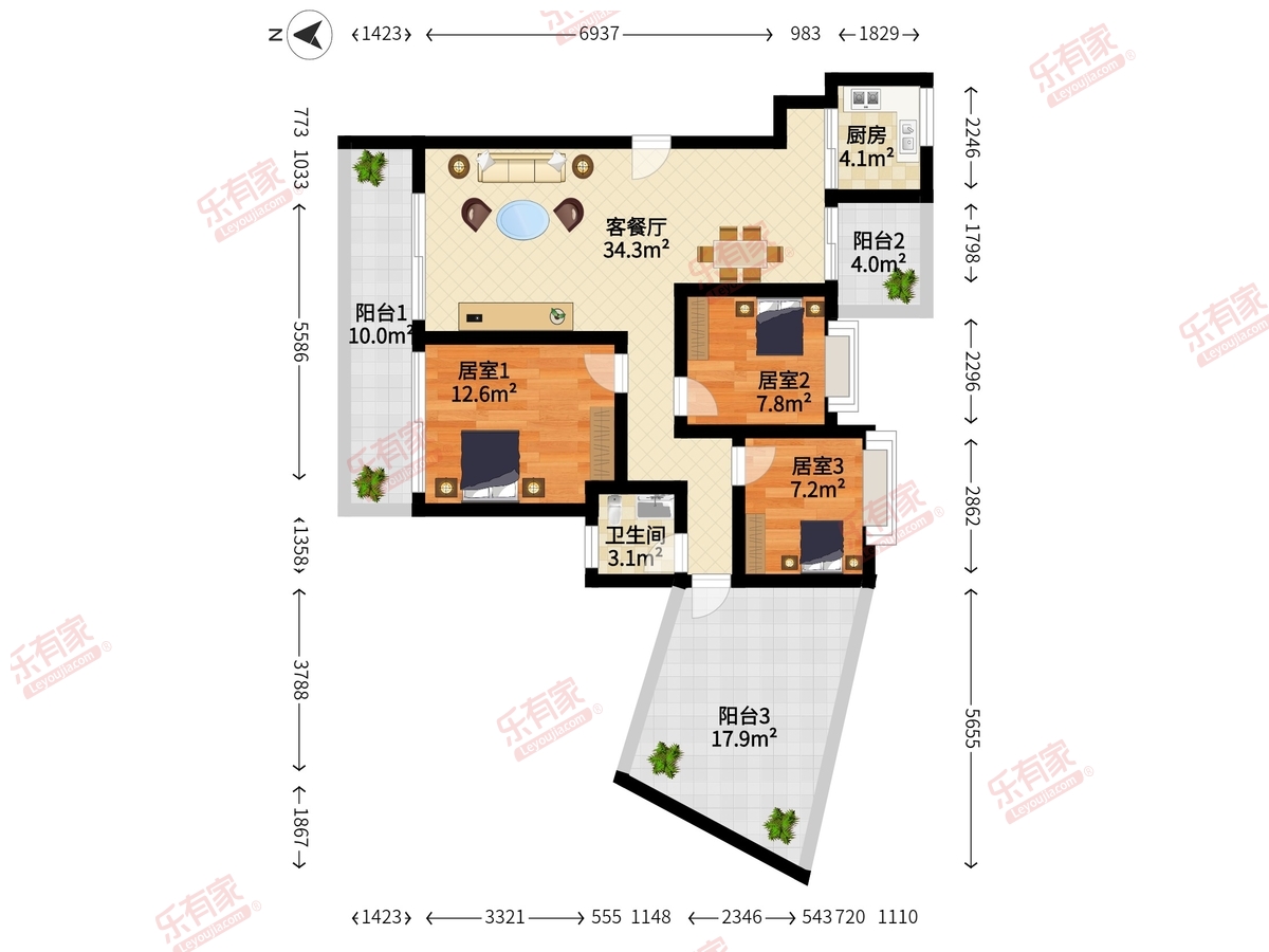 桂冠华庭户型图