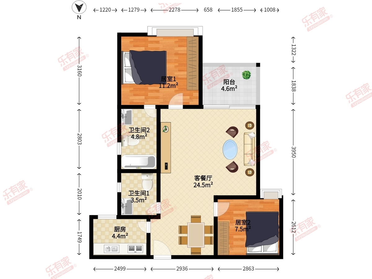 骏皇名居户型图