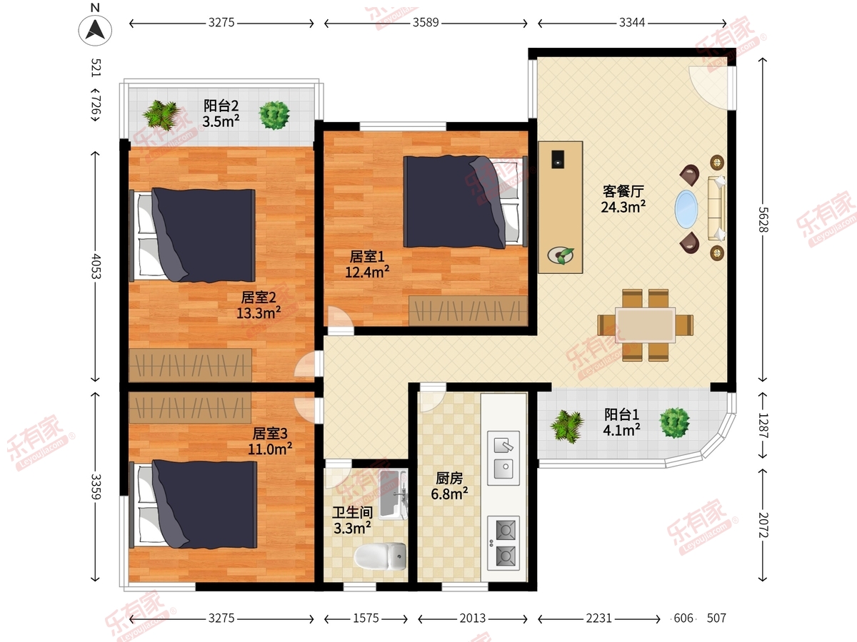 港莲二村户型图