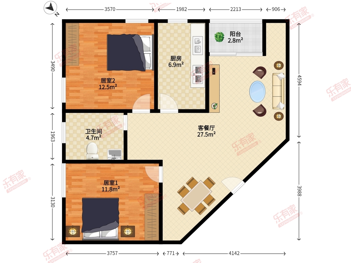 朝恒大厦户型图